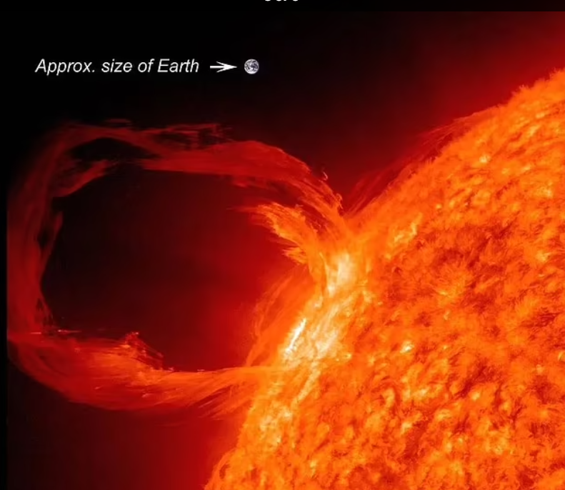 NASA зафіксувало рожеві спалахи на Сонці під час затемнення: фото